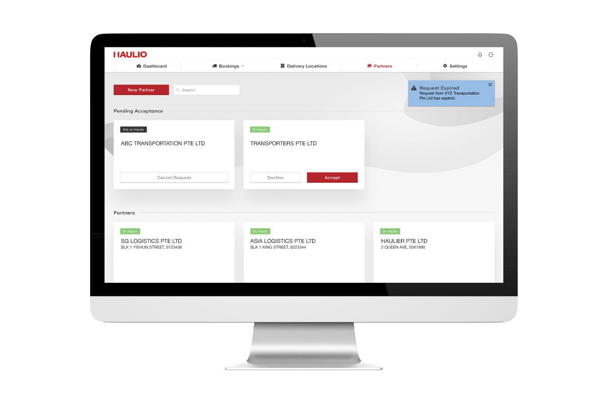 Haulage Management Platform - Partners