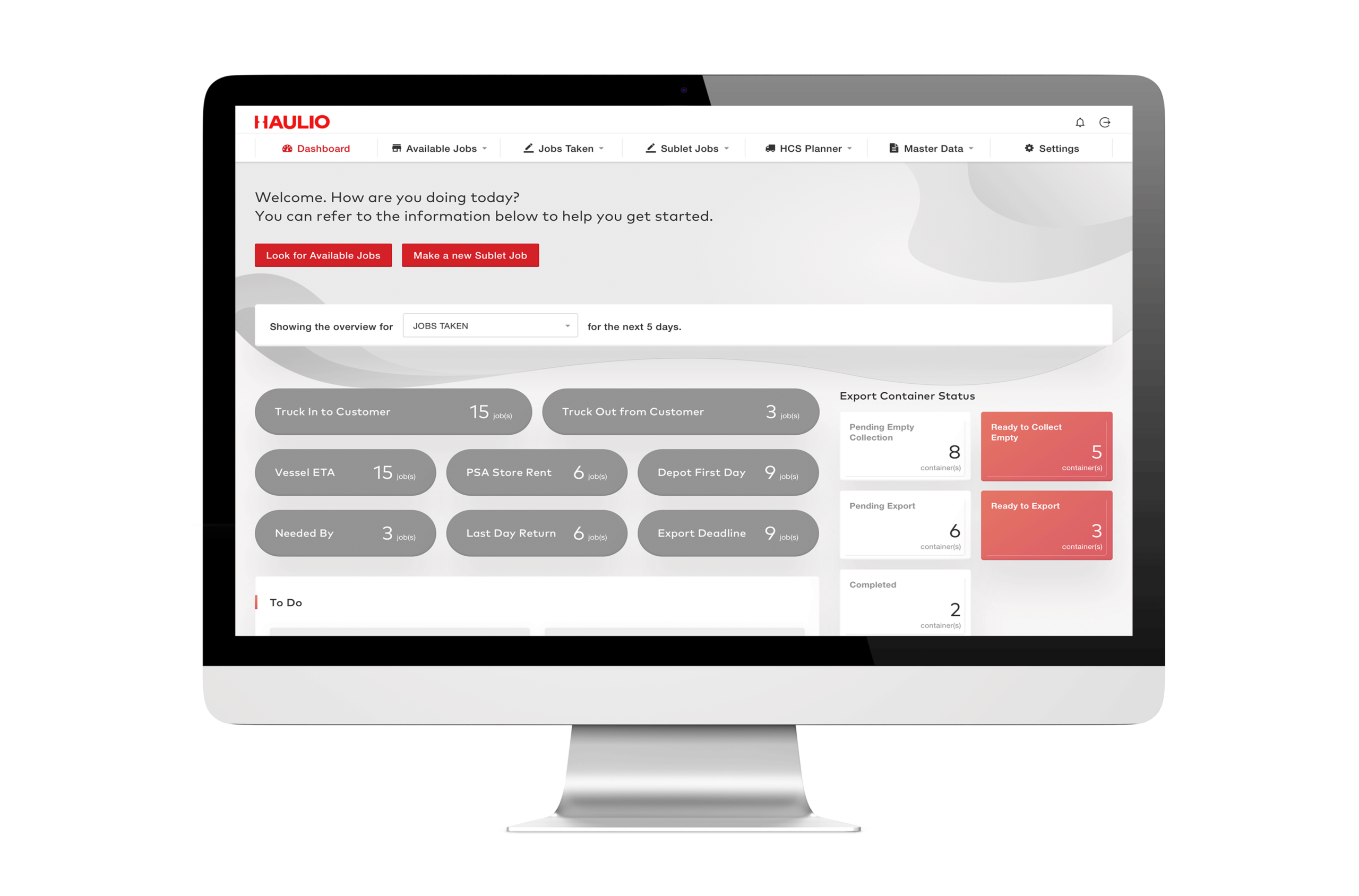 Haulage Operations Platform - Dashboard