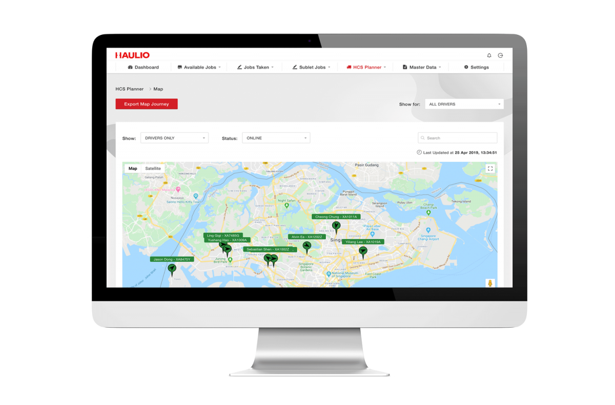 Haulage Operations Platform - GPS Map