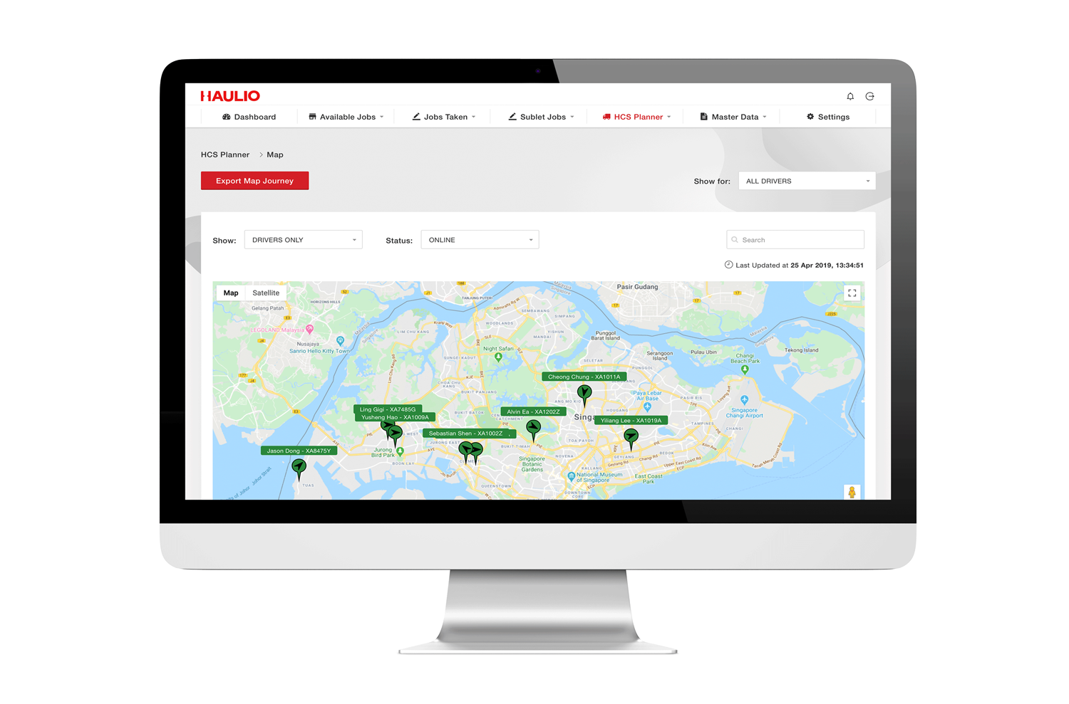 Haulage Operations Platform - GPS Map