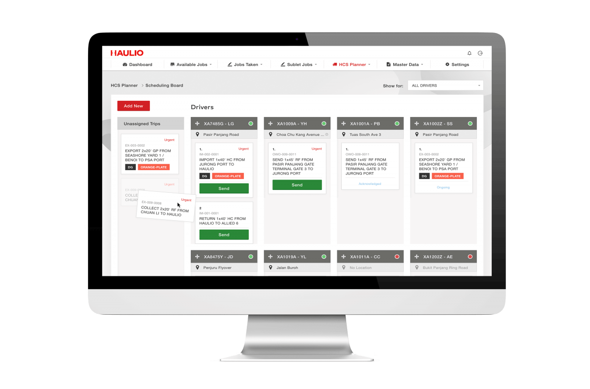 Haulage Operations Platform - Job Scheduling Board