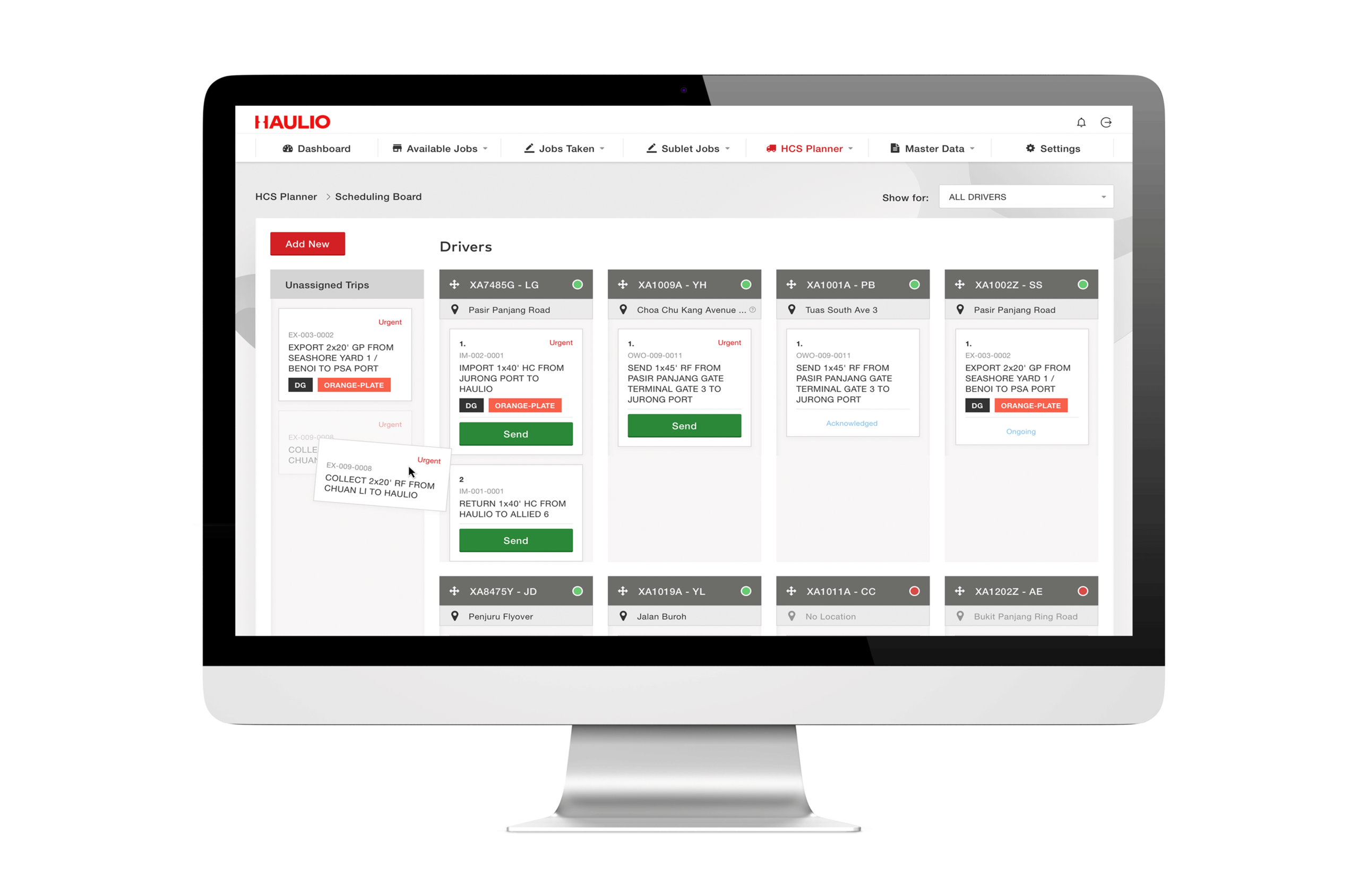 Haulage Operations Platform - Job Scheduling Board