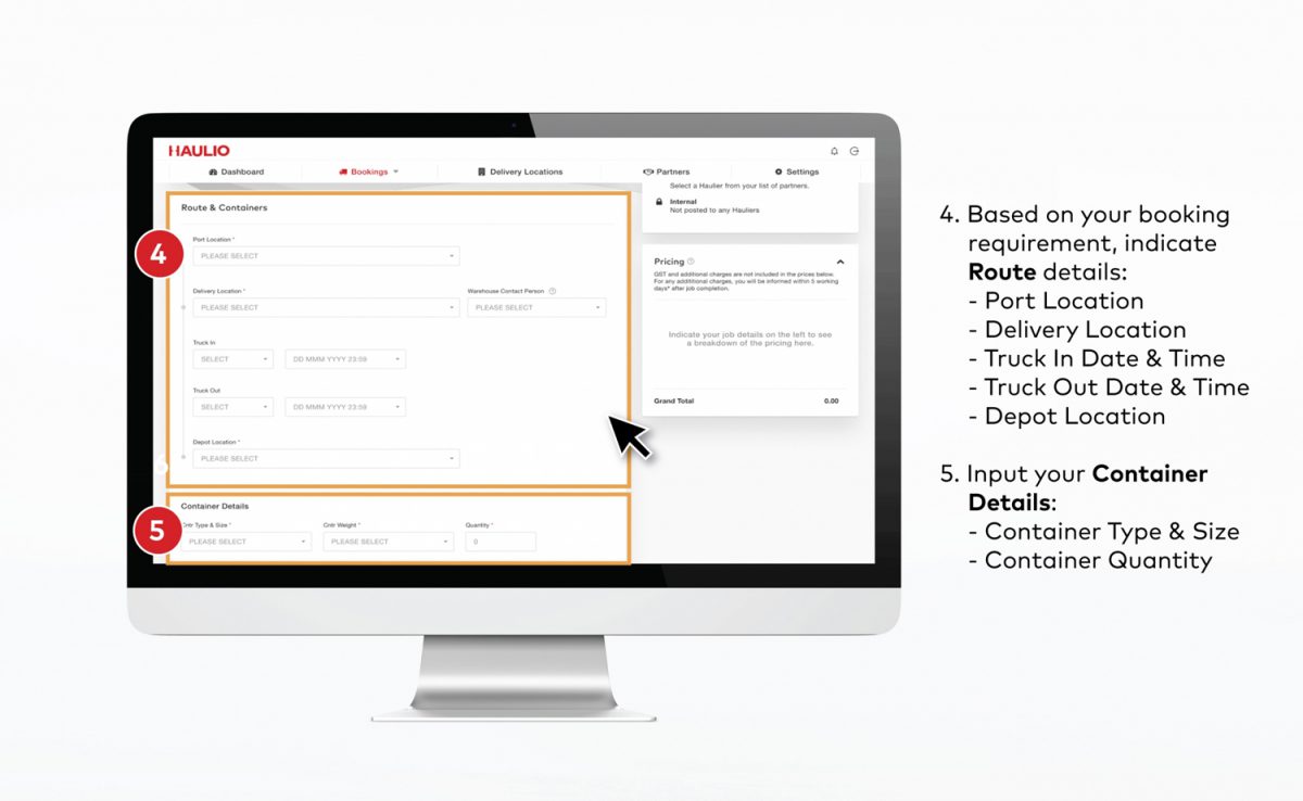 HMP Guide - Create New Booking - Route Details