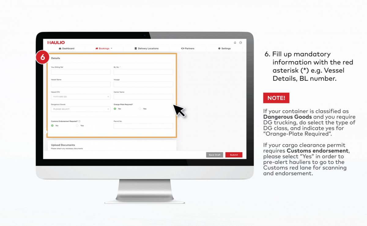 HMP Guide - Create New Booking - Container Details