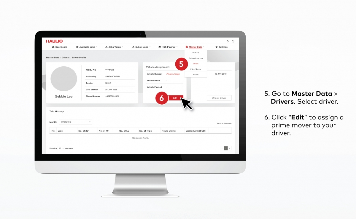 HOP Assign Prime Mover to Driver