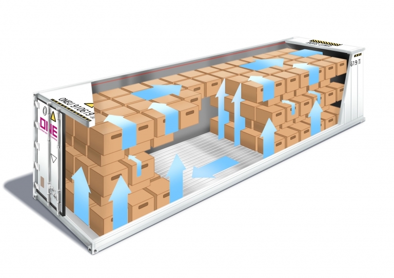 Airflow in a Reefer for Chilled Cargo