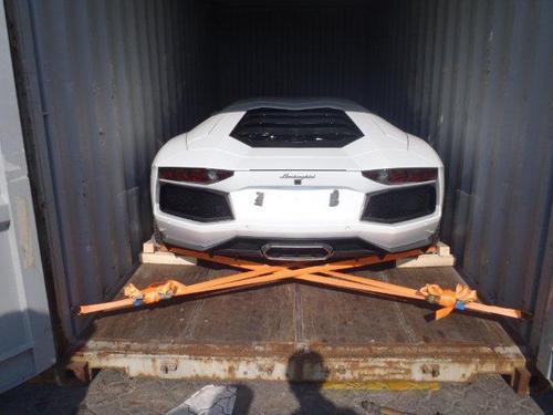Vehicle Secured in a Container