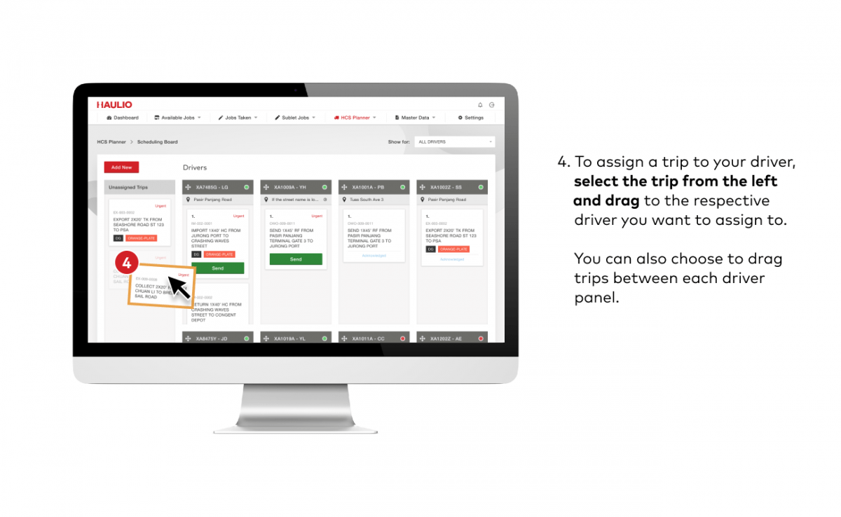 HCS Board - Assign Trip to Driver